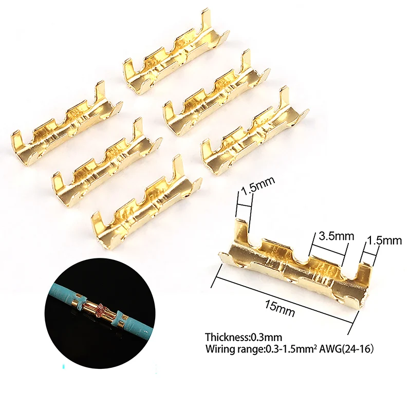

10/30/50PCS 453 U-shaped 0.3-1.5mm2 terminal tab cold inserts connectors cold terminal small teeth fascia terminal
