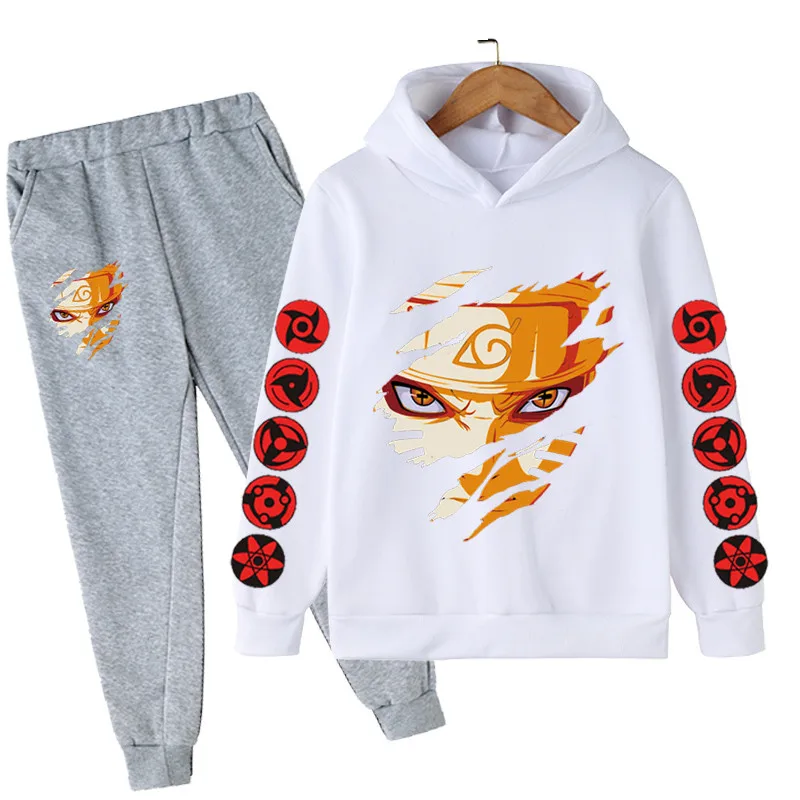 Детские толстовки с капюшоном narutoe весенне-зимние брюки костюмы наряды для
