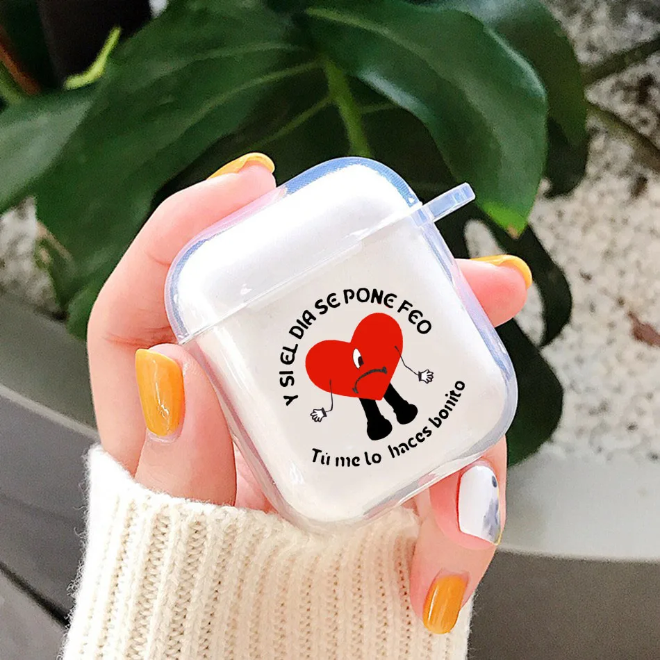 Чехол Yo Perreo Sola Bad Bunny Maluma для наушников Airpods Pro 3, прозрачный мягкий чехол с Bluetooth для зарядки для Airpod 2, защитный чехол (art.: 3920bd880fb2b) - 3920bd880fb2b
