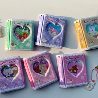 3inch 40 pockets photo album hollow heart kpop card binder photocard holder cartoon bear plaid album mini idol card collect book