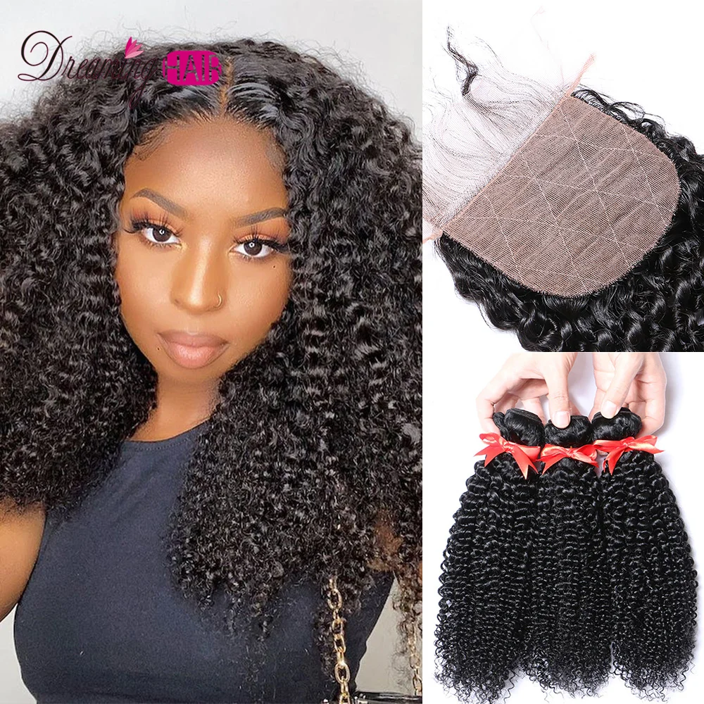 

Brazilian Kinky Curly Wig With 4x4 Silk Base Closure Human Hair Remy Bundles With Closure Kinky Curly Closure And Bundles