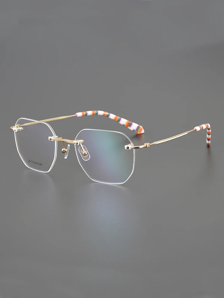 Оправа для очков Мужская Ультралегкая титановая нишевая ретро-оправа