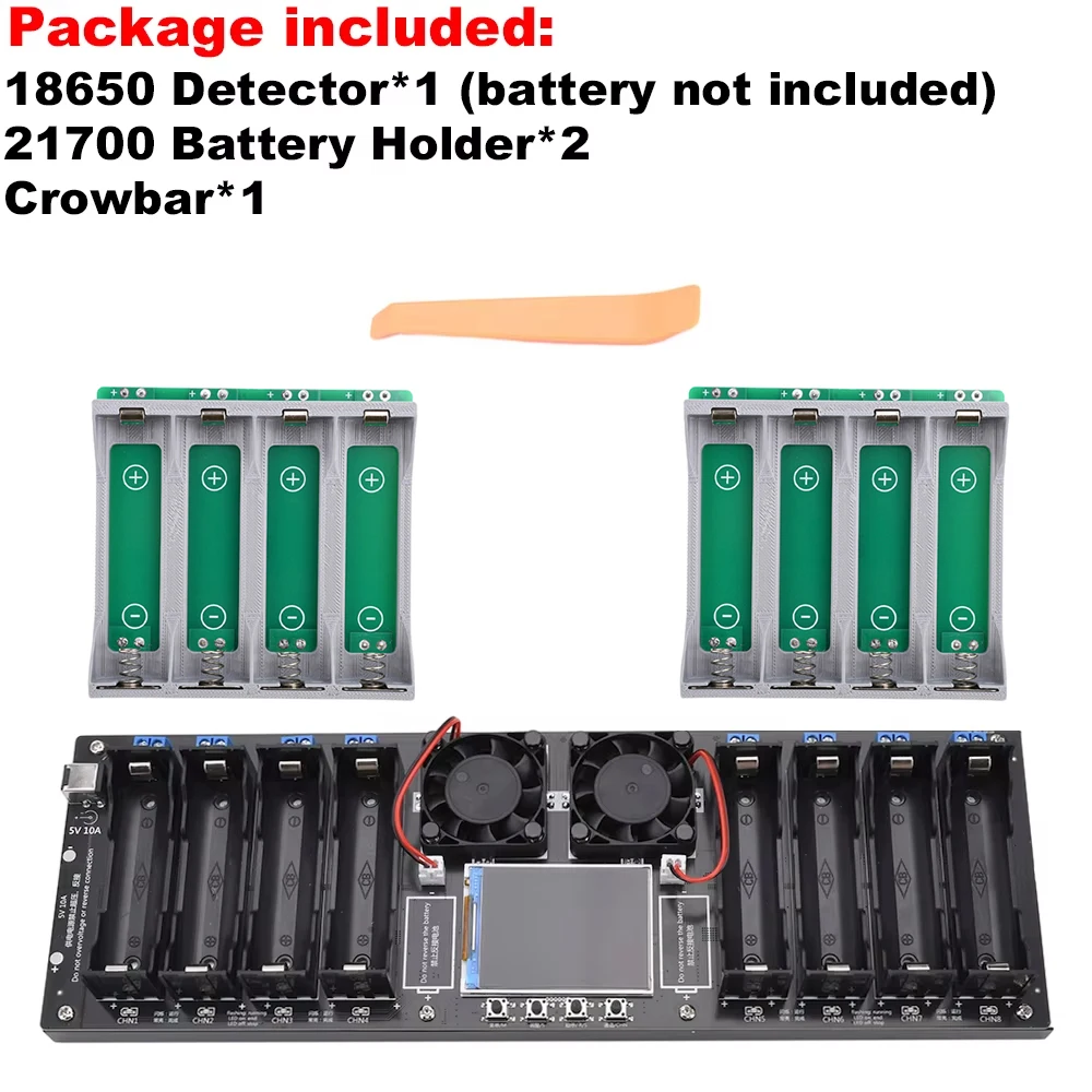 

Gaqqee 8-канальный тестер аккумуляторов 21700 18650