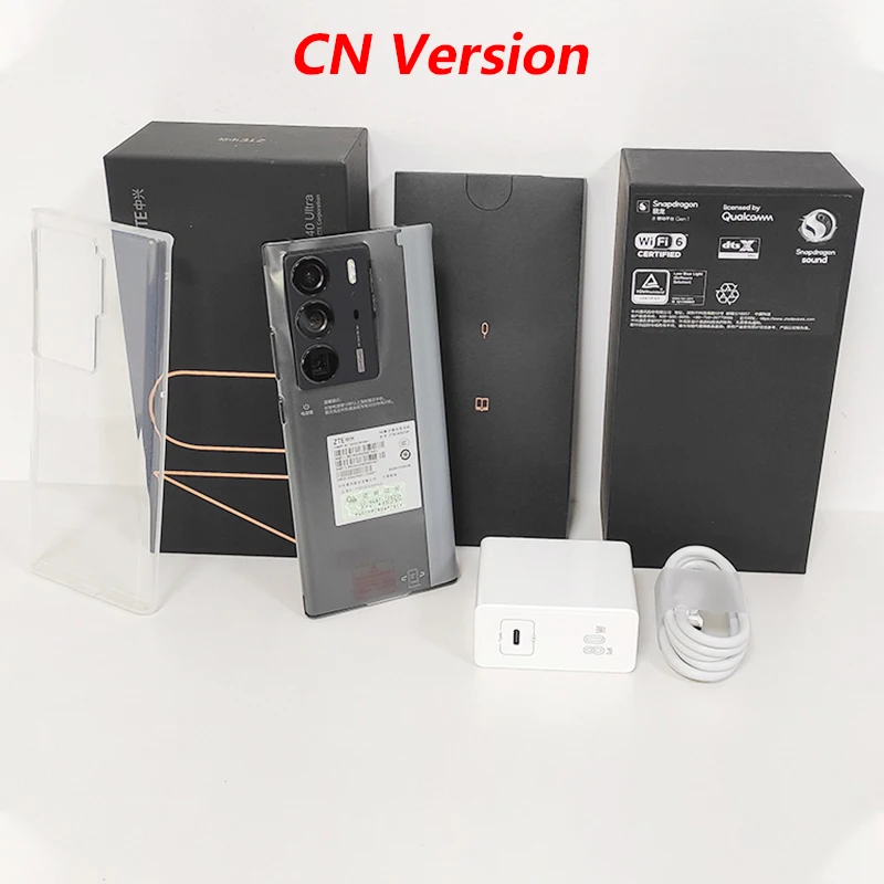 Global Version Optional ZTE Axon 40 Ultra SmartPhone 6.8'' flexible Curved Under Camera Snapdagon 8 Gen 1 Ocat Core 64MP Triple