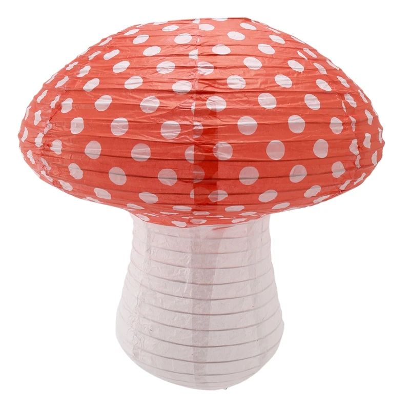 

Mushroom Shaped Paper Lanterns For Forest Jungle Wonderland Theme Birthday Party Decor Hanging 3D Mushroom Decoration
