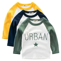2022 new autumn clothes childrens t shirt letter print t shirt boys girls long sleeve o neck cotton tops tees kids outfit