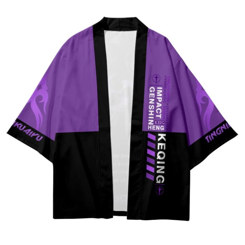 

Newest Kawaii Cartoon Anime 2022 6XL Loose Japanese Cardigan Kimono girls Boy Harajuku Haori Kimono Cosplay Robe Shirts Yukata