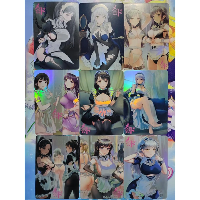 

5.9X8.6Cm 9Pcs/set Goddess Story Maid Diy Self Made Flash Card Sexy Card Anime Game Collection Cards Gift Toys