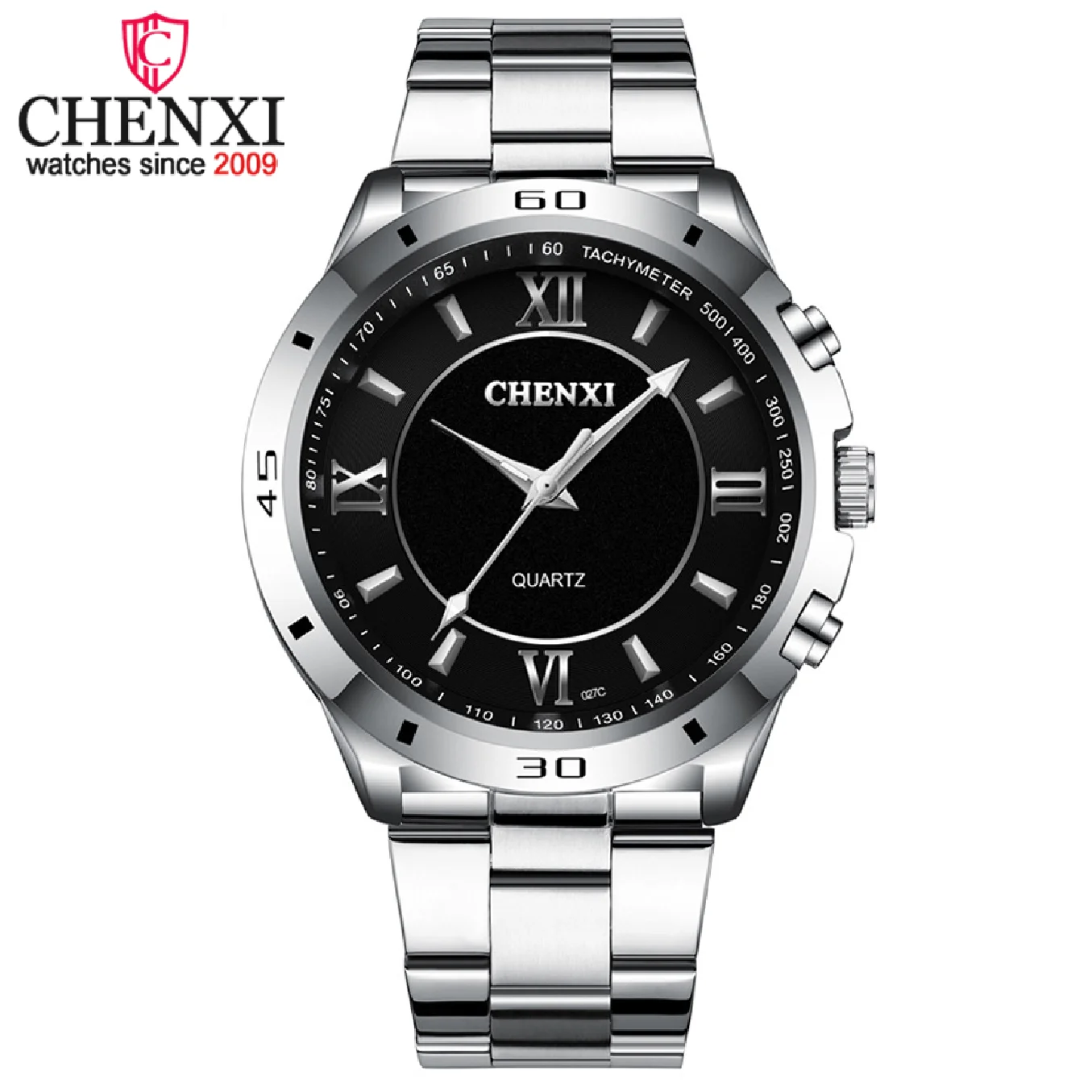 

CHENXI Brand Fashion Creative Men Quartz Watch Innovation Roman Numerals Dial Male Wristwatch Precision Steel Strap Man Watches