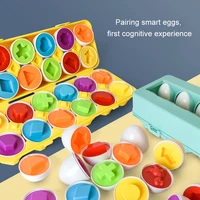 1 set shape matching easter eggs toy 3d puzzle sorter eggs math toy baby montessori learning educational toys for children gifts