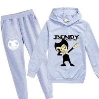 bendying and the ink machine clothes kids leisure sport suit baby girls hooded sweatshirtpants 2pcs set toddler boys clothing