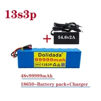 new 48v 99 999ah 1000w 13s3p 48v 18650 lithium ion battery pack for 54 6v e bike electric bicycle scooter with bmscharger