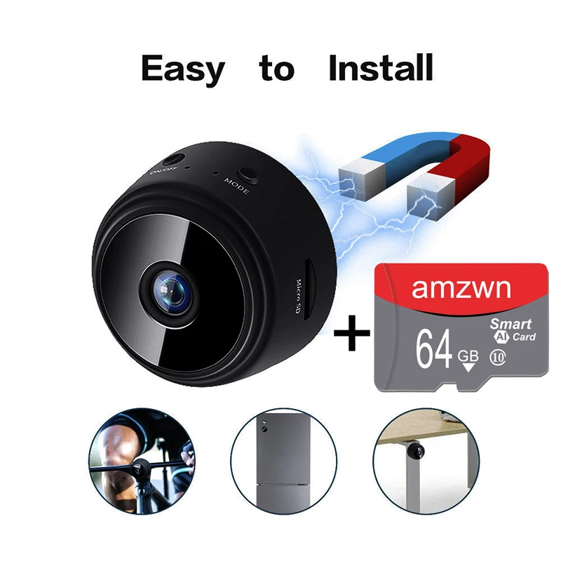 Мини-камера A9 1080P с ночным видением и датчиком движения |