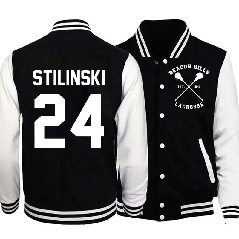 

Teen Wolf Stilinski 24 Beacon Hills Lacrosse Hockey uniform Coats Spring Unisex Youthful Clothes Baseball Uniform Sweatshirt