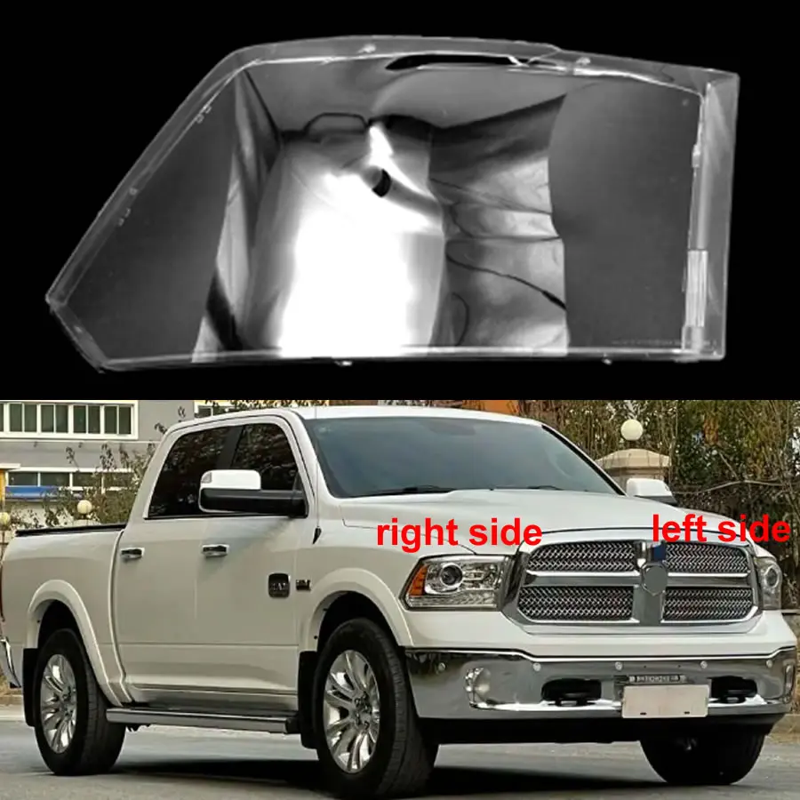 

For Dodge RAM Trucks 1500 2500 2009-2018 Headlight Cover Transparent Headlamp Shell Lamp Shade Plexiglass Replace Original Lens