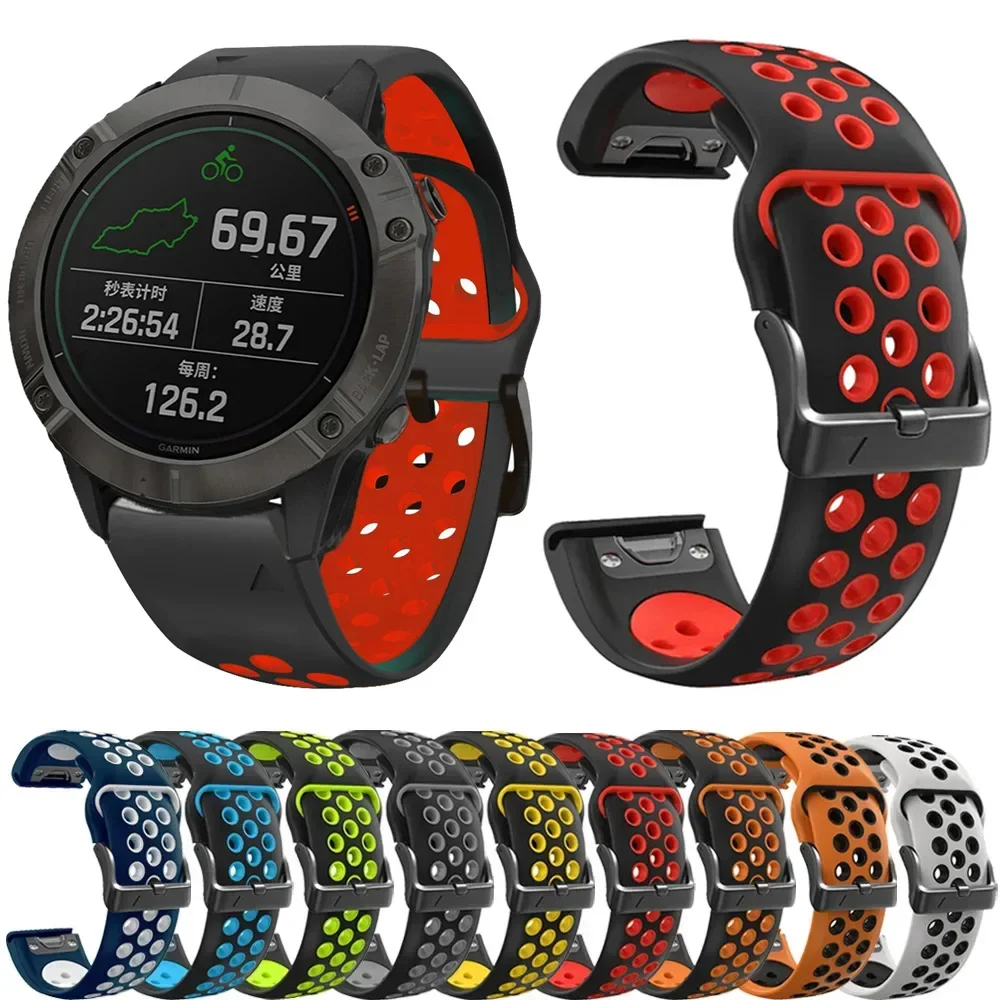 Силиконовый Ремешок QuickFit Для Garmin Fenix 5/5X/6X/7/7X Pro/Epix Pro/Tactical X/Mk2/Mk2i/G1/MARQ/Enduro 22 Мм/26 Мм