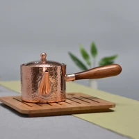 handcraft pure copper teapot water kettle tea coffee pot hammer pattern single handle water boiler drinkware tableware