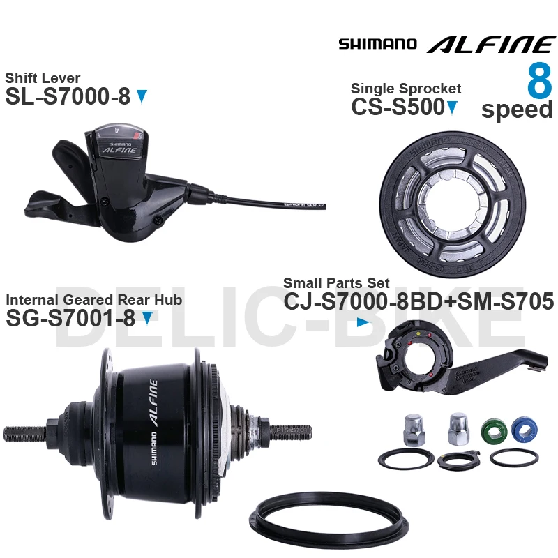 

SHIMANO ALFINE 8 speed Groupset Shifter SL-S7000 внутренний редукторный задний хаб SG-S7001-8 CS-S500 оригинал