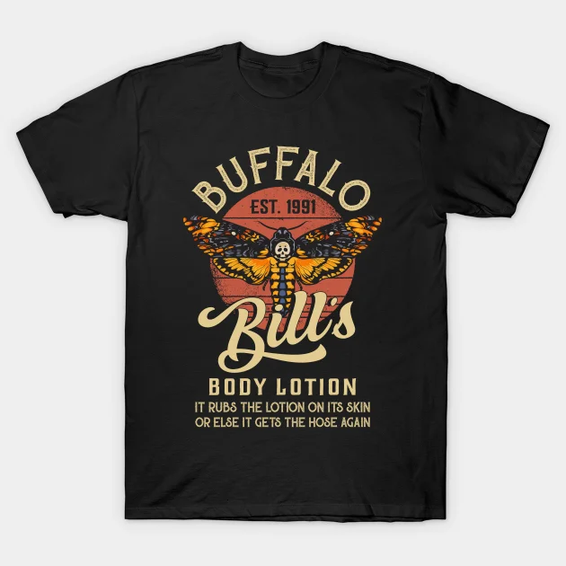 

2021 Men/Women's Summer Black Street Fashion Hip Hop Buffalo Bills Lotion Hannibal T-shirt Cotton Tees Short Sleeve Tops
