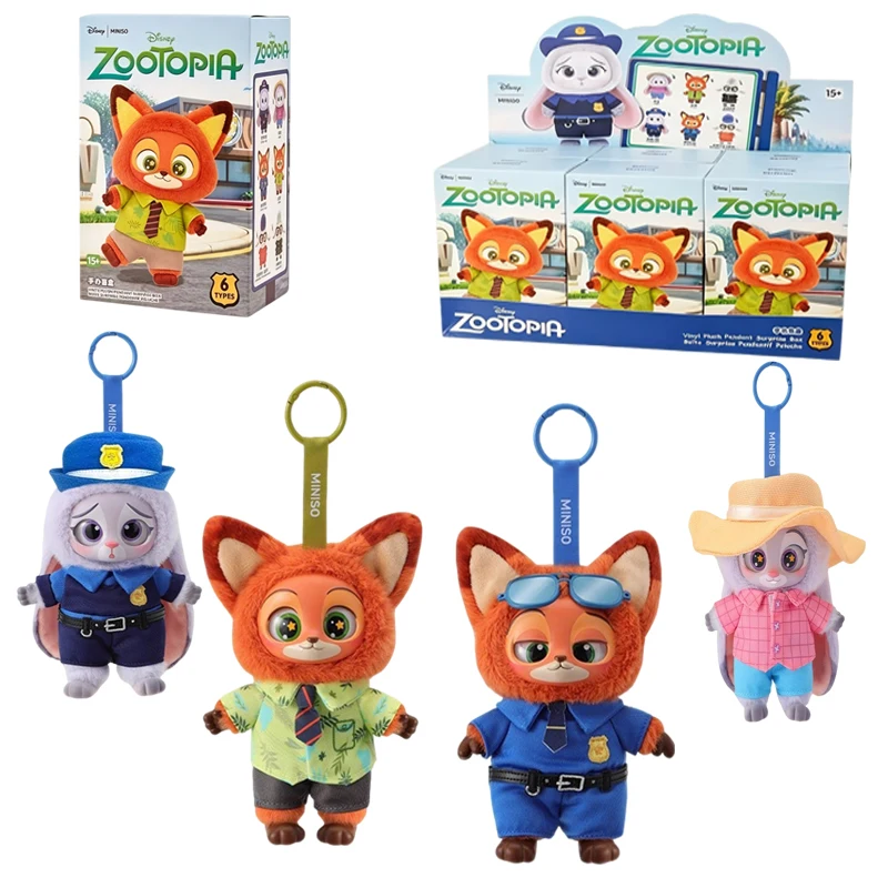 Фото Новая оригинальная серия виниловых фигурок Zootopia: милые мультяшные персонажи, виниловые плюшевые игрушки-подвески для сумок, игрушки-сюрпризы, модные подарки №5