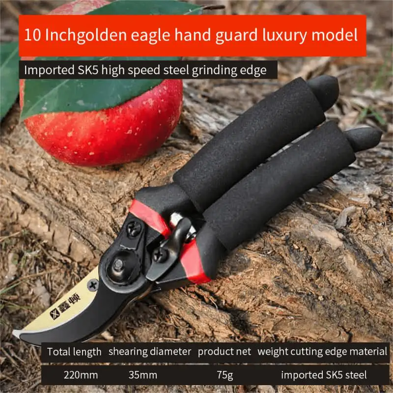 

Wear-resistant Gardening Fruit Tree Pruning Shears Three-layer Cutter Head Rustproof Cordless Pruner Non-rusting