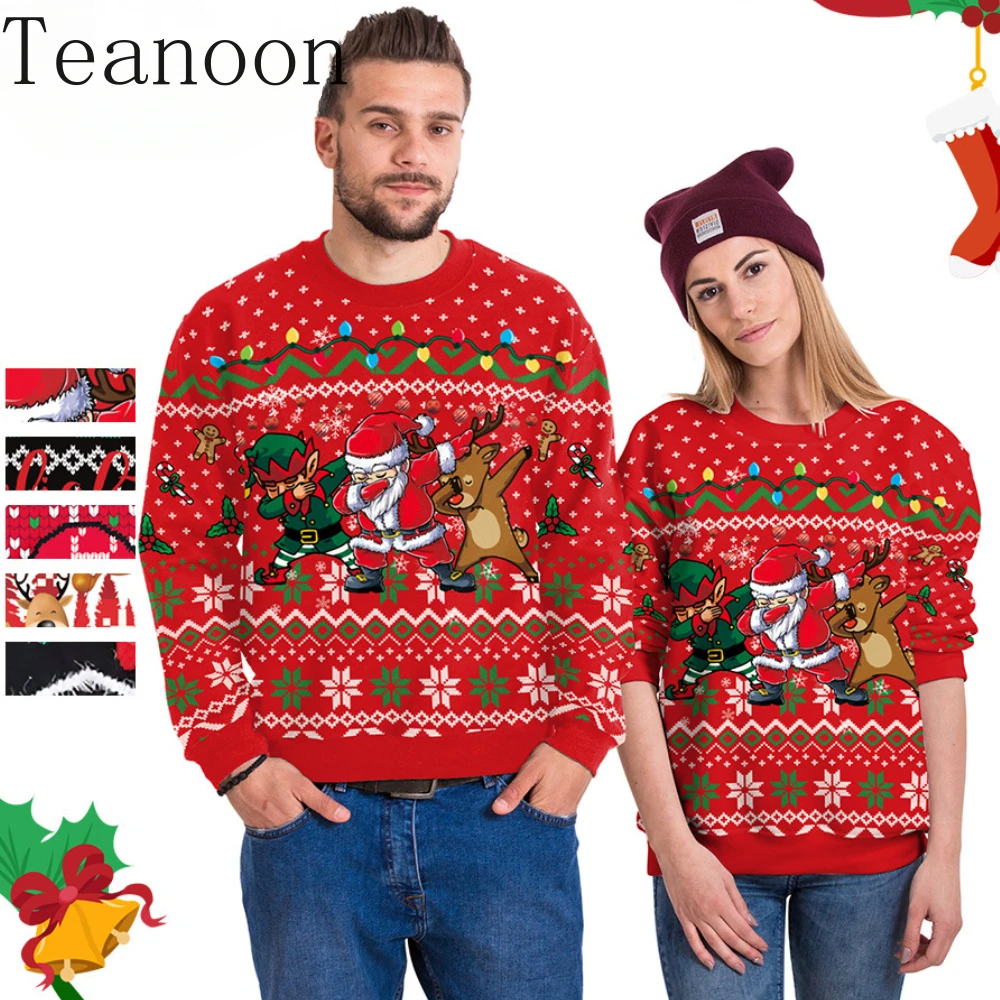 Новый уродливый рождественский свитшот пуловеры с рисунком Иисуса спортивный