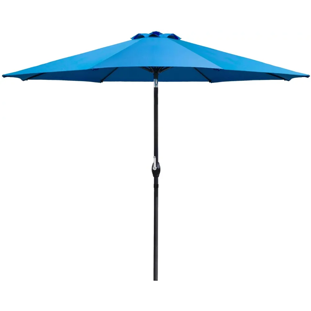 

Vineego 9 FT Market Patio Umbrella Outdoor Straight Umbrella with Tilt Adjustable,Blue