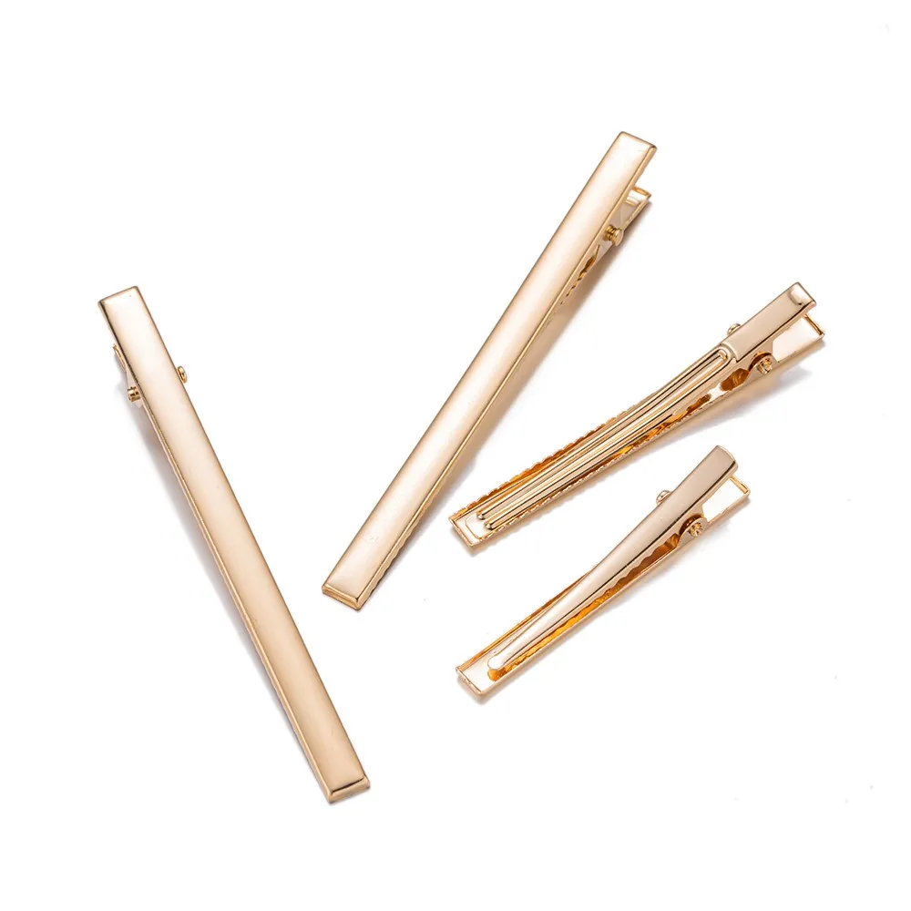 Черные зажимы-Аллигаторы для волос золотистые зажимы пустая основа сделай сам