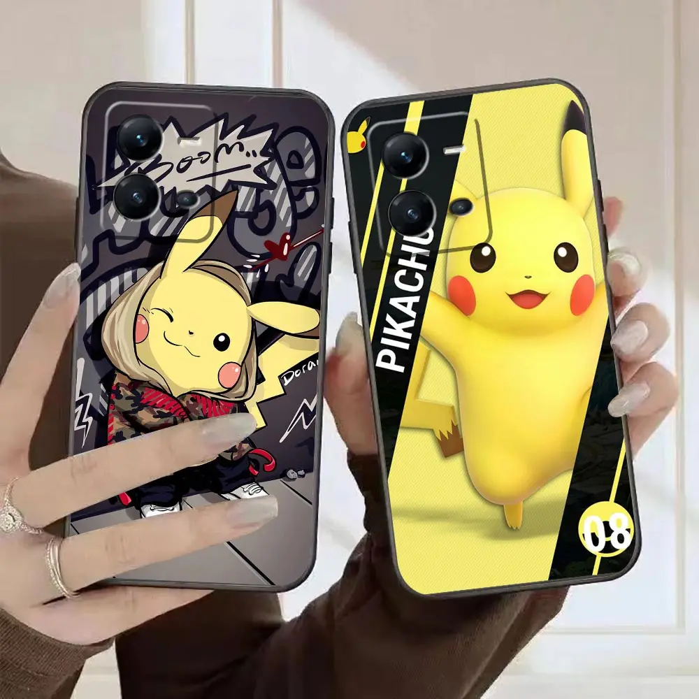 

Funda Case For VIVO X90 X80 X70 X60 X50 X27 X23 X21 Plus V25 V23 V23E V21 V21E V20 V19 Pro 5G Case Para Cute P-Pokemon P-Pikachu