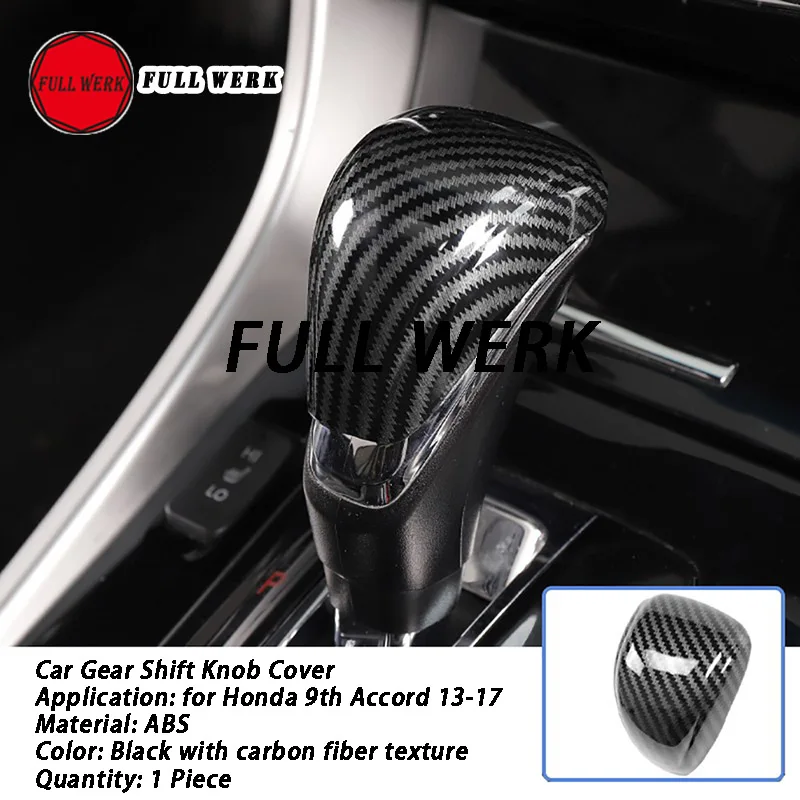 

1pc ABS Car Gear Shift Knob Cover Decoration Cap Sticker Trim for Honda 9th Accord 2013 2014 2015 2016 2017 Interior Accessory