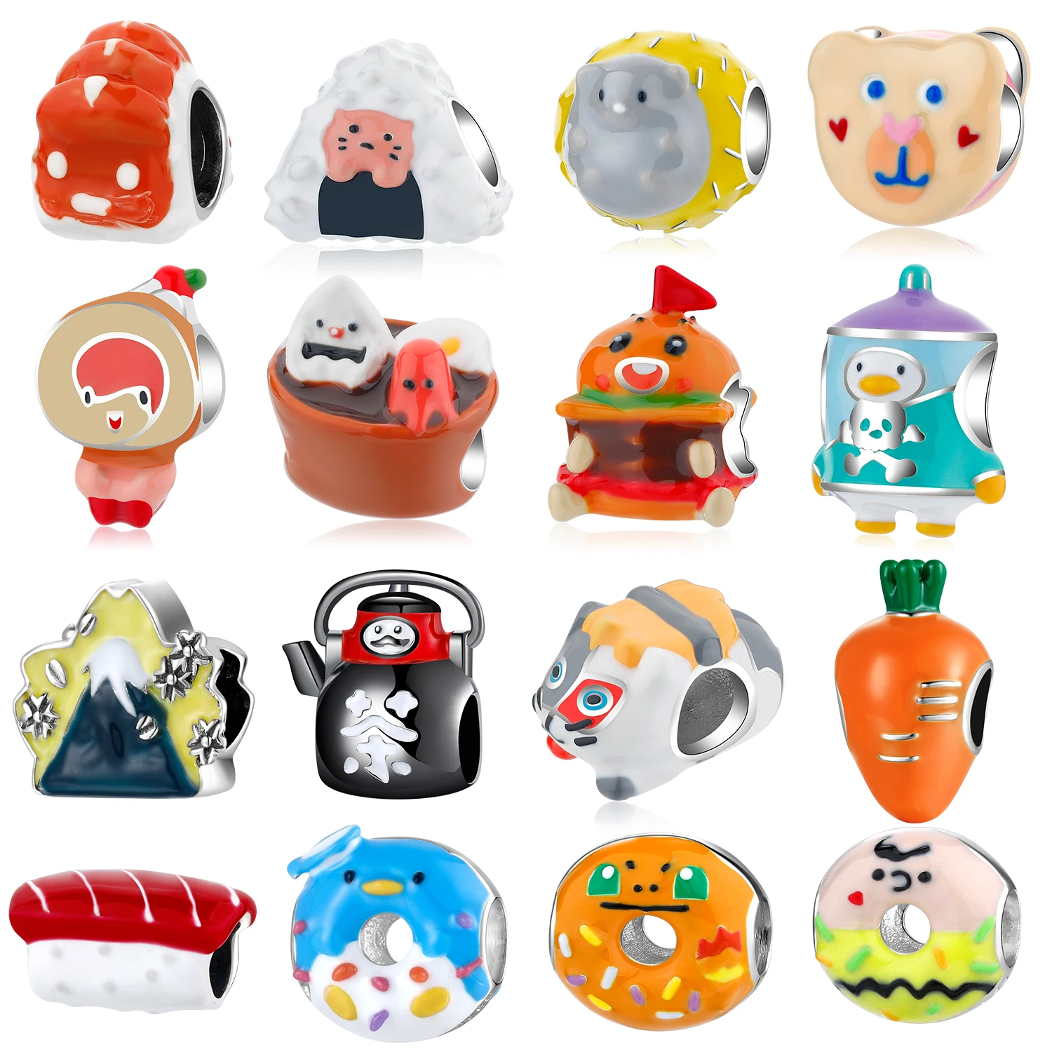 

Spring Popular Cartoon Doll Bear Strawberry Spacer Charm Collection 925 Sterling Silver Beads Fit Bracelets & Bangles Jewelry