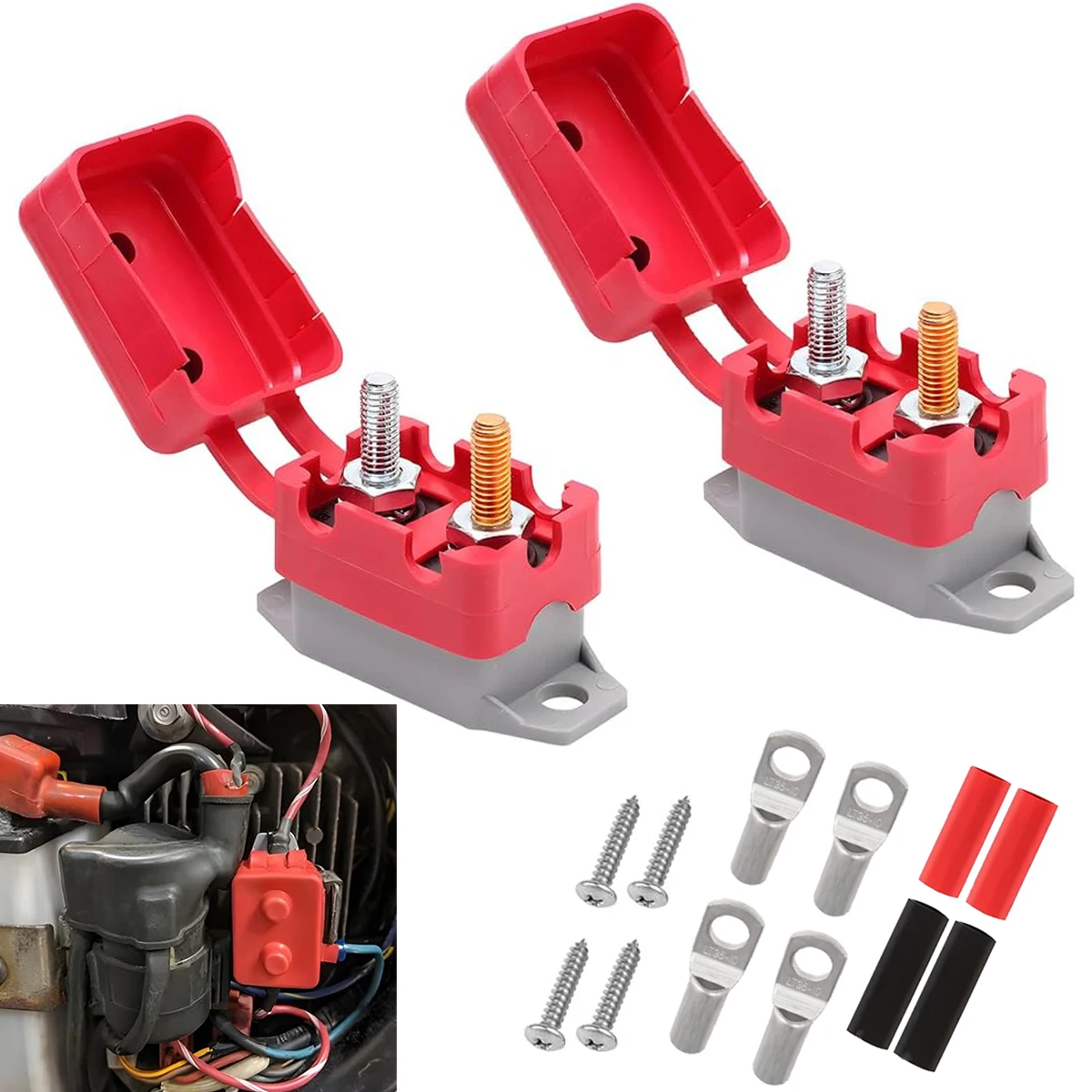 

Автоматический автоматический выключатель с крышкой и болтом-гвоздиком для автомобиля, 12-24 В постоянного тока