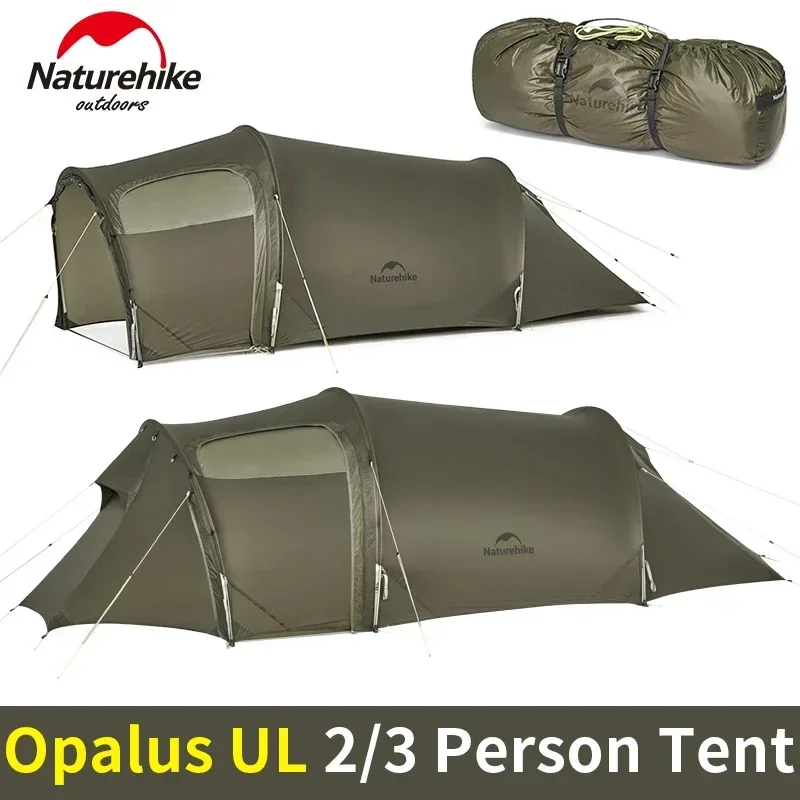 Naturehike Opalus UL Туннельная палатка для 2-3 человек 15D нейлоновая 4-сезонная походная