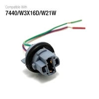 car turn signal light bulbs holder socket plug adapter high temperature resistance wiring harness connector 7440 w3x16d w21w