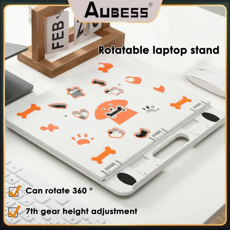 

Size 290 280 22mm Desktop Stand Baffle Design Faster Heat Dissipation Computer Stand Base 7 Gear Height Adjustable