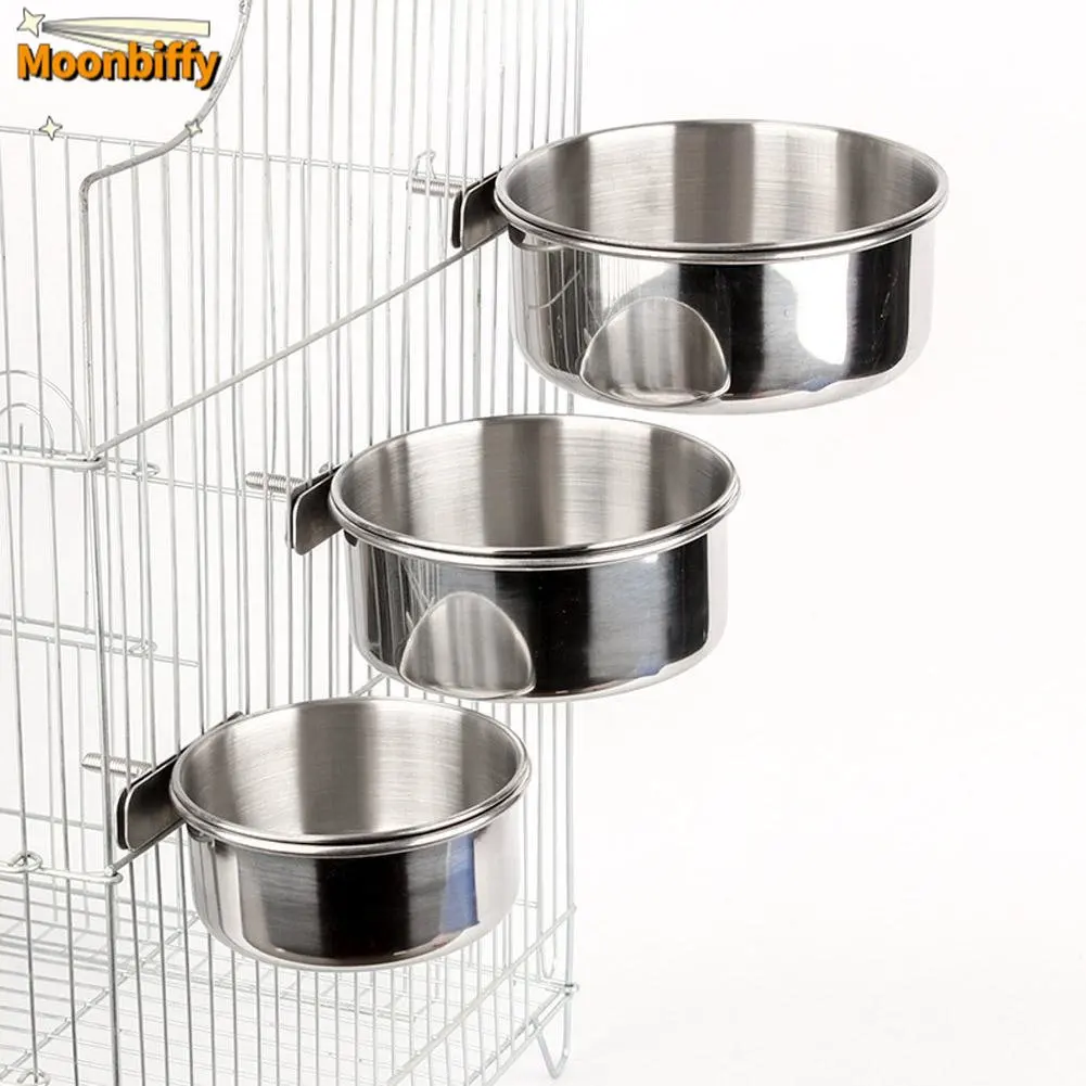 Dish Cup For Food Water Feeding Bird Feeder For Cage
