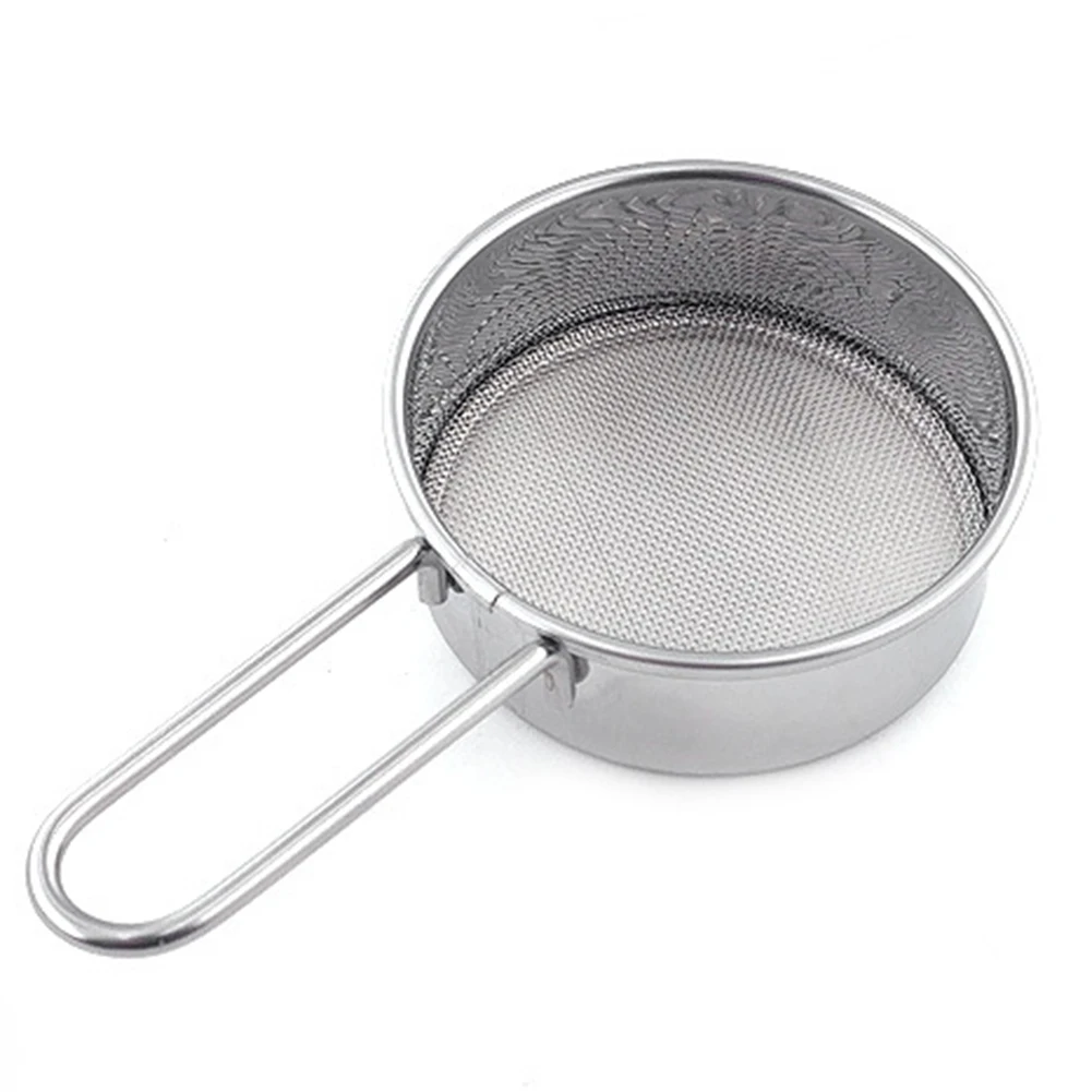 

Stainless Steel Flour Sieve Hand-Held Mesh Screen Filter Baking Sifter W/ Handle Flour Strainer Kitchen Tools Accessories