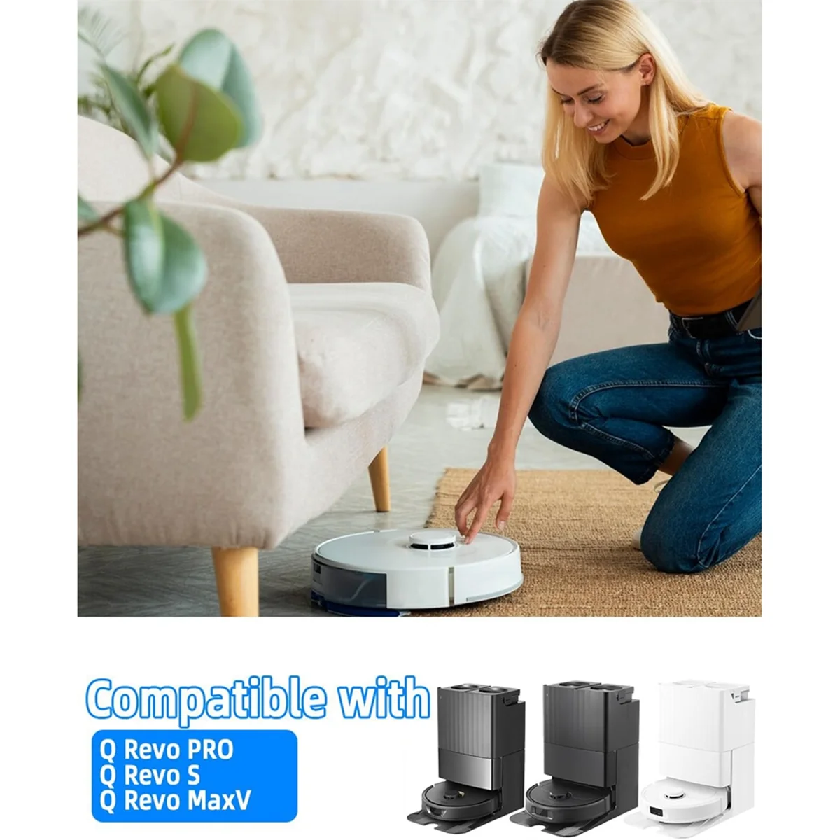 Для Roborock Q Revo PRO/Q S/Q MaxV Детали робота-пылесоса Основная боковая щетка Hepa-фильтр