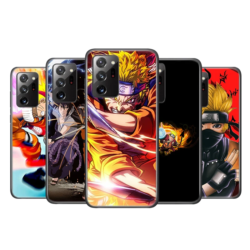 

Fashion Art Naruto Anime for Samsung Galaxy S21 Ultra Plus Note 20 10 9 8 S10 S9 S8 S7 S6 Edge Plus Black Phone Case