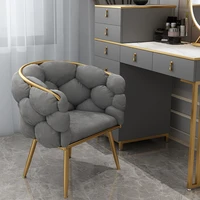 dressing stool nordic modern minimalist backrest stool bedroom princess backrest chair light luxury modern ins makeup stool