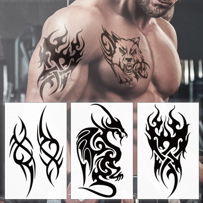 

Totem Temporary Tattoos Sticker Sexy Body Art Tattoo Arm Legs Sleeve Fake Tattoo for Women Tattoo Temporary Waterproof for Hand