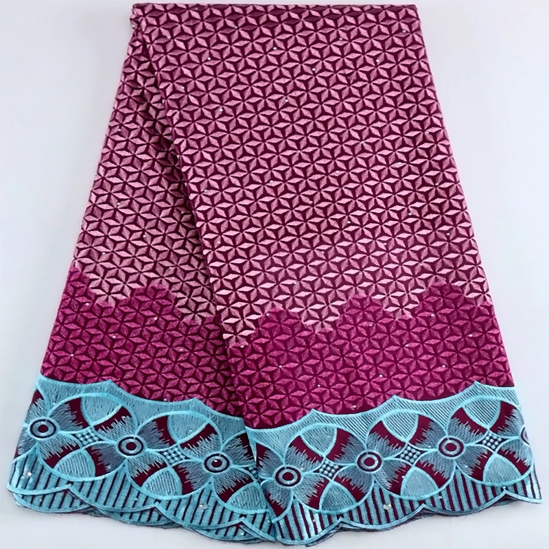 Новейшая африканская хлопчатобумажная ткань 2023 Высококачественная швейцарская