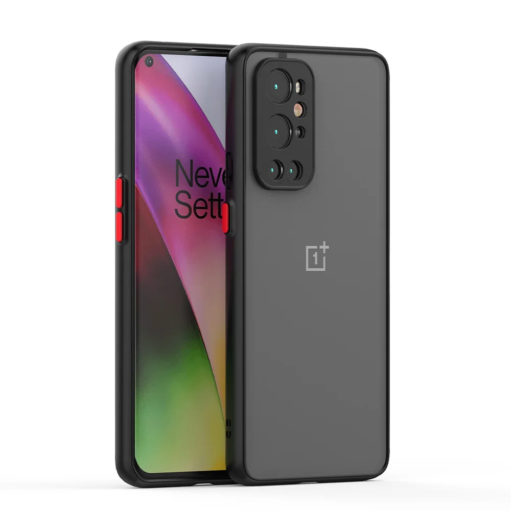 camera lens protection phone case for oneplus 9r 8t 7t pc matte translucent cover fon oneplus 9 8 7 pro soft tpu bumper case free global shipping