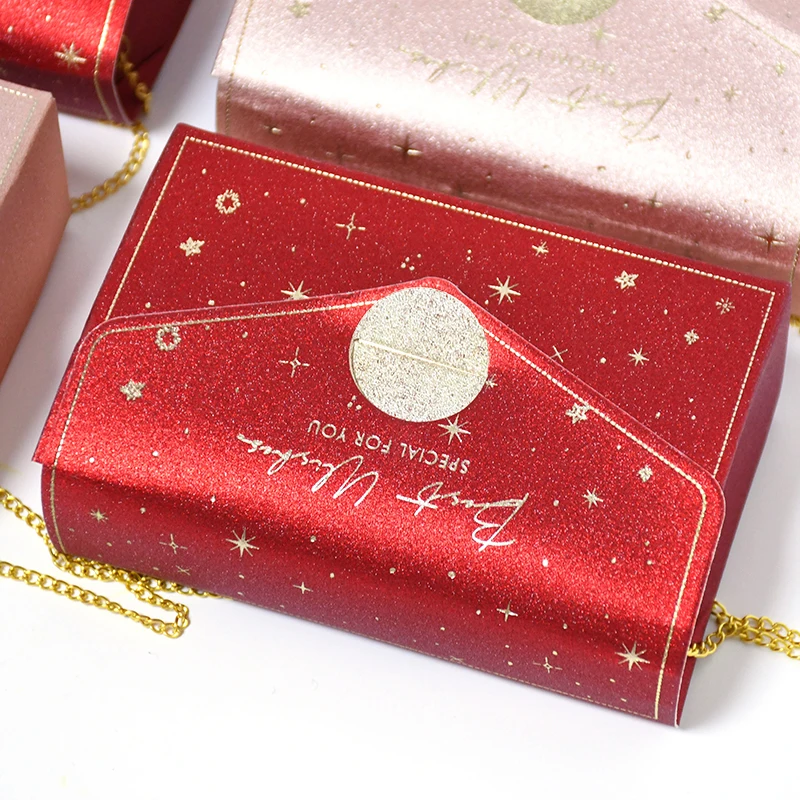 

10Pc Handbag Shape Gift Boxes Glitter Craft High Quality Wedding Chocolate Candy Box Birthday Snack Packaging Supplies KId Gifts