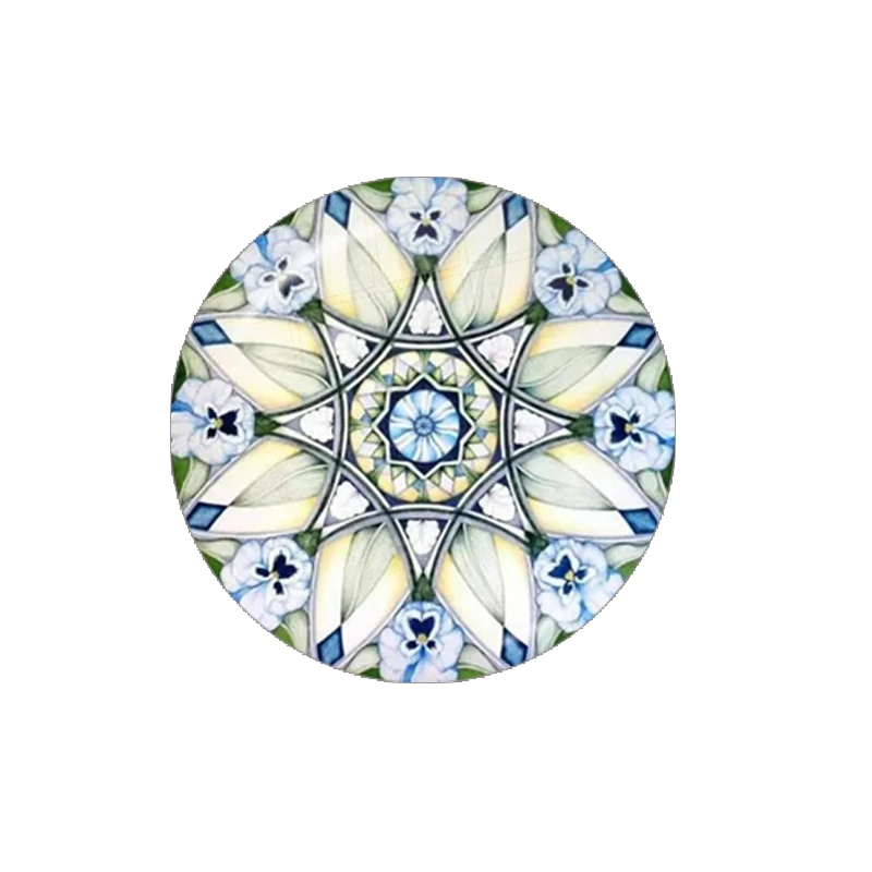 

HOT!New Flower of Life Om Yoga Chakra Mandala 10 Pcs 12mm/16mm/18mm/20mm/25mm/30mm Round Photo Glass Demo Flat Back Mak