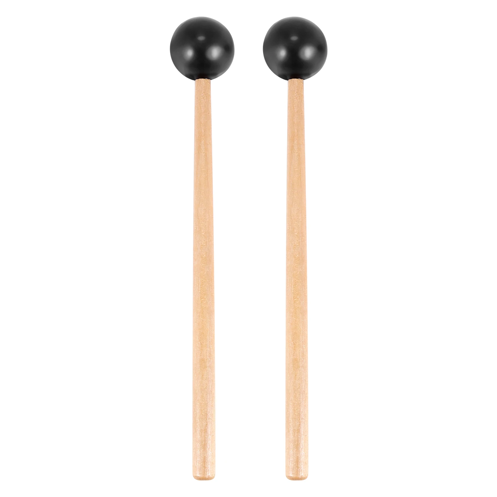 

2Pcs Soft Rubber Head Sticks Wood Handle Bell Mallets for Glockenspiel Xylophone Bell Music Instruments Parts Black