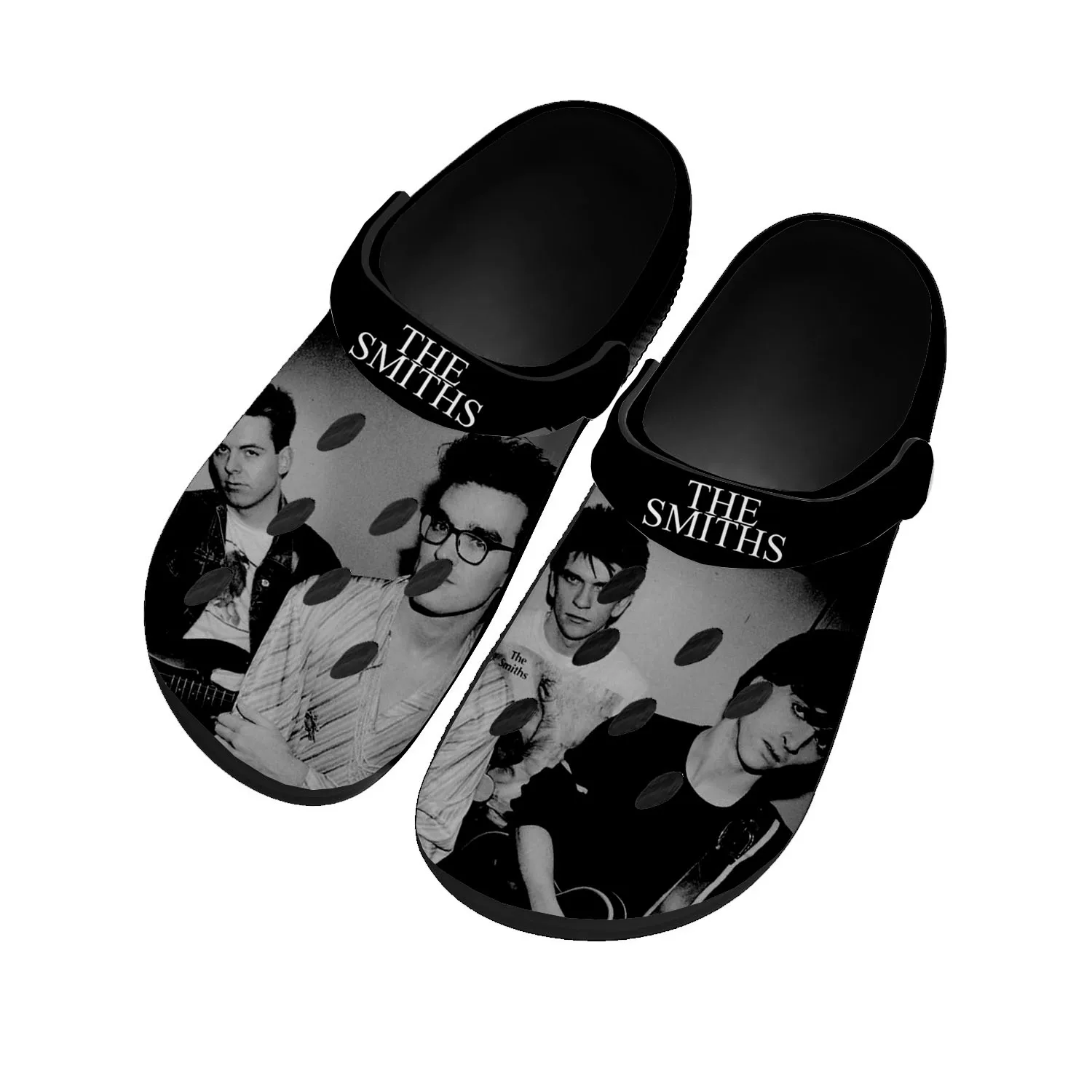

The Smiths Rock Band Home Clogs Custom Water Shoes Mens Womens Teenager Shoe Garden Clog Breathable Beach Hole Slippers Black