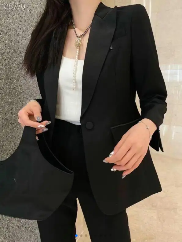 2022 new Sequin letter pattern small suit jacket Women's suit coat