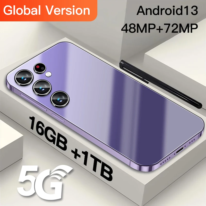 

New S23 Ultra 5g Smartphone 7.0Inch 4G telefone 6800mAh 16G+1TB Cell phones HD Camera 5G Unlock Android 13 Mobile Phones