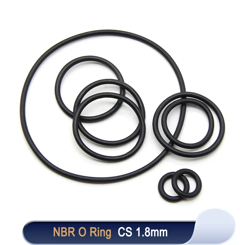 10/50 шт. NBR уплотнительное кольцо из нитриловой резины CS 1,8 мм ID 1,8 ~ 71 мм черная круглая O-образная коррозионная маслостойкая уплотнительная шайба